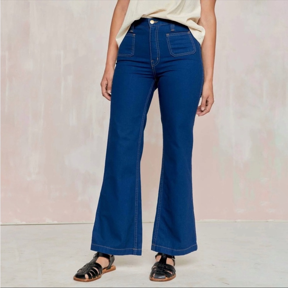 Christy Dawn Cobalt Blue Lula Jeans Size 30